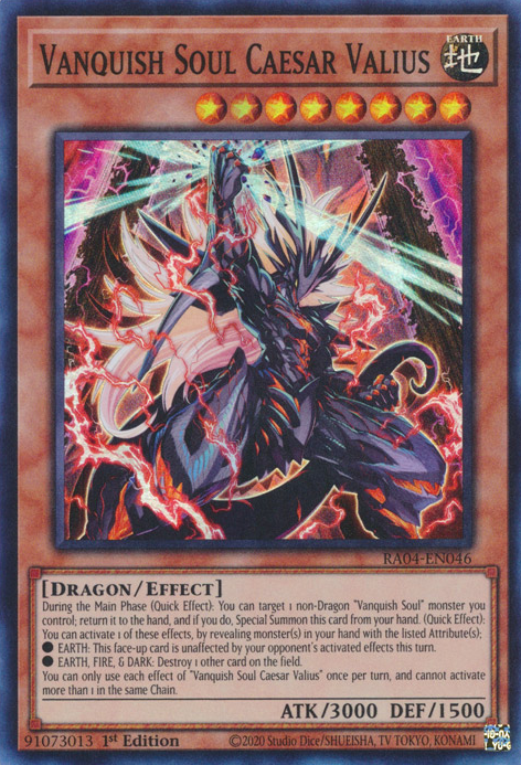 Vanquish Soul Caesar Valius WISU-EN021 Collector's Rare Collector's Rare Yu-Gi-Oh Wild Survivors in Art
