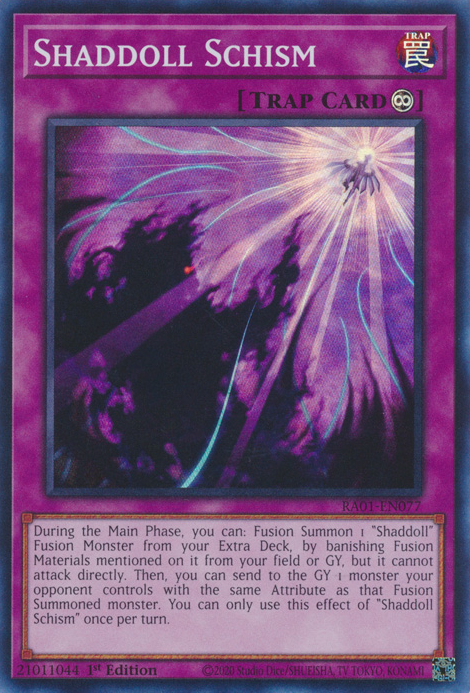 Shaddoll Schism RA01-EN077 Secret Secret Rare Yu-Gi-Oh 25th Anniversary Rarity Collection in Art