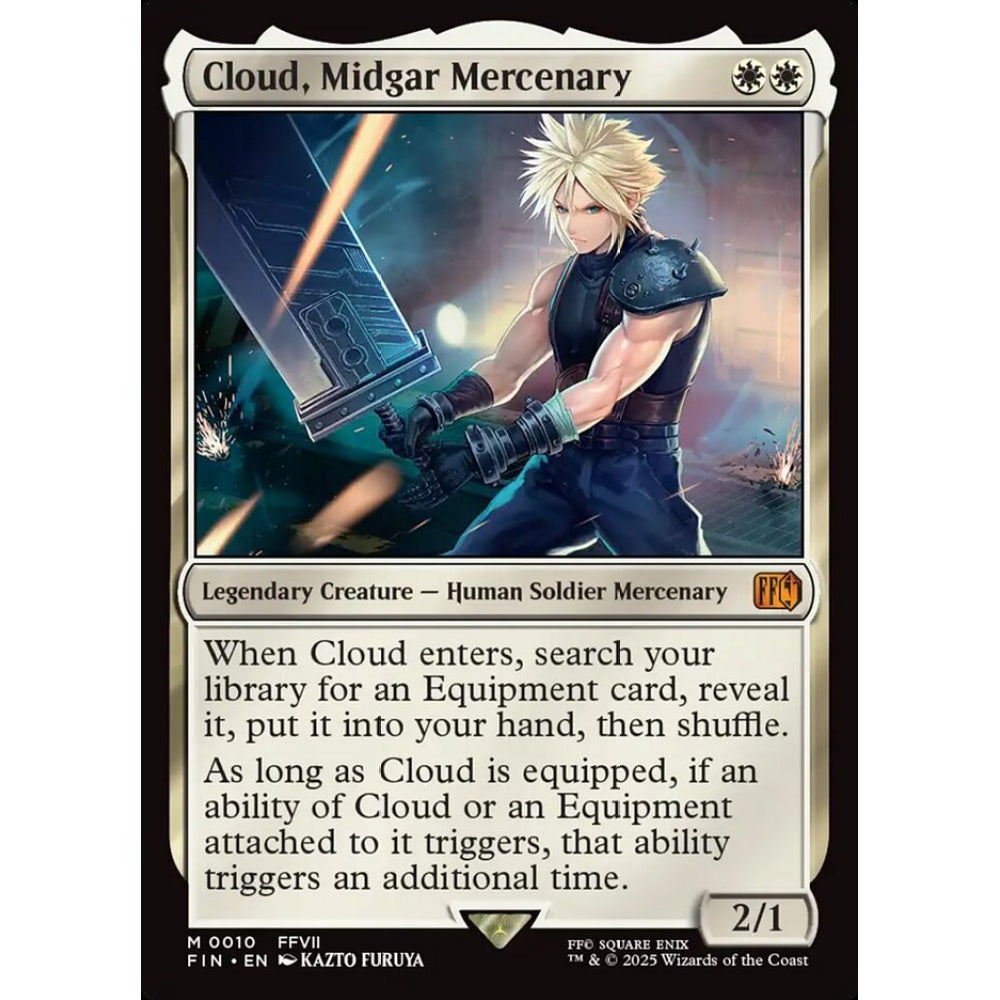 Cloud, Midgar Mercenary mythic 10 Magic the Gathering Final Fantasy