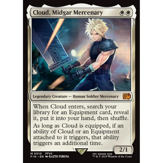 Cloud, Midgar Mercenary mythic 10 Magic the Gathering Final Fantasy