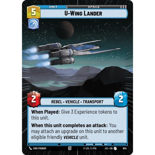 U-Wing Lander, U, JTL 804) Hyperspace Foil, Star Wars Unlimited