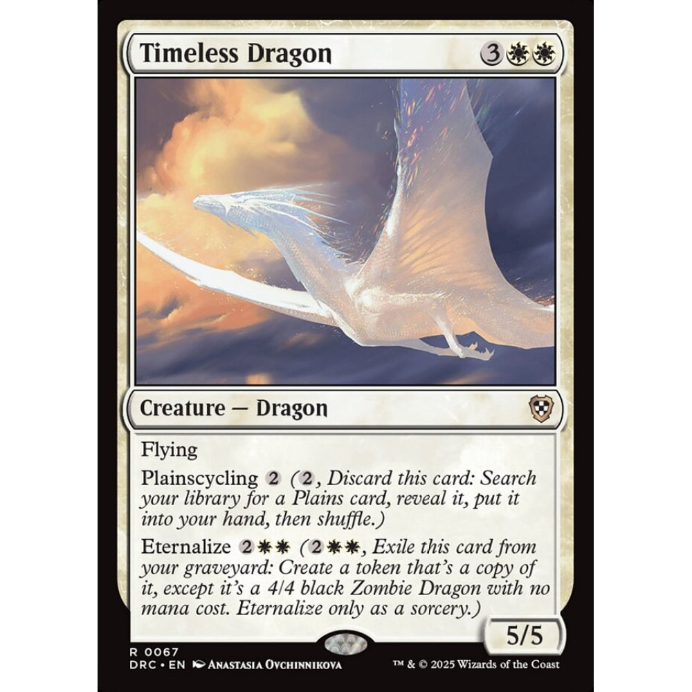 Timeless Dragon, 67, rare, Magic: The Gathering, Aetherdrift Commander