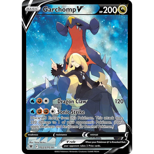 Garchomp V Holo Rare V TG23/TG30 Pokemon Card Game Astral Radiance