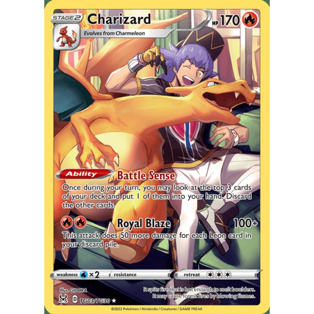 Charizard Illustration Rare TG3/TG30 Pokemon Card Game Lost Origins