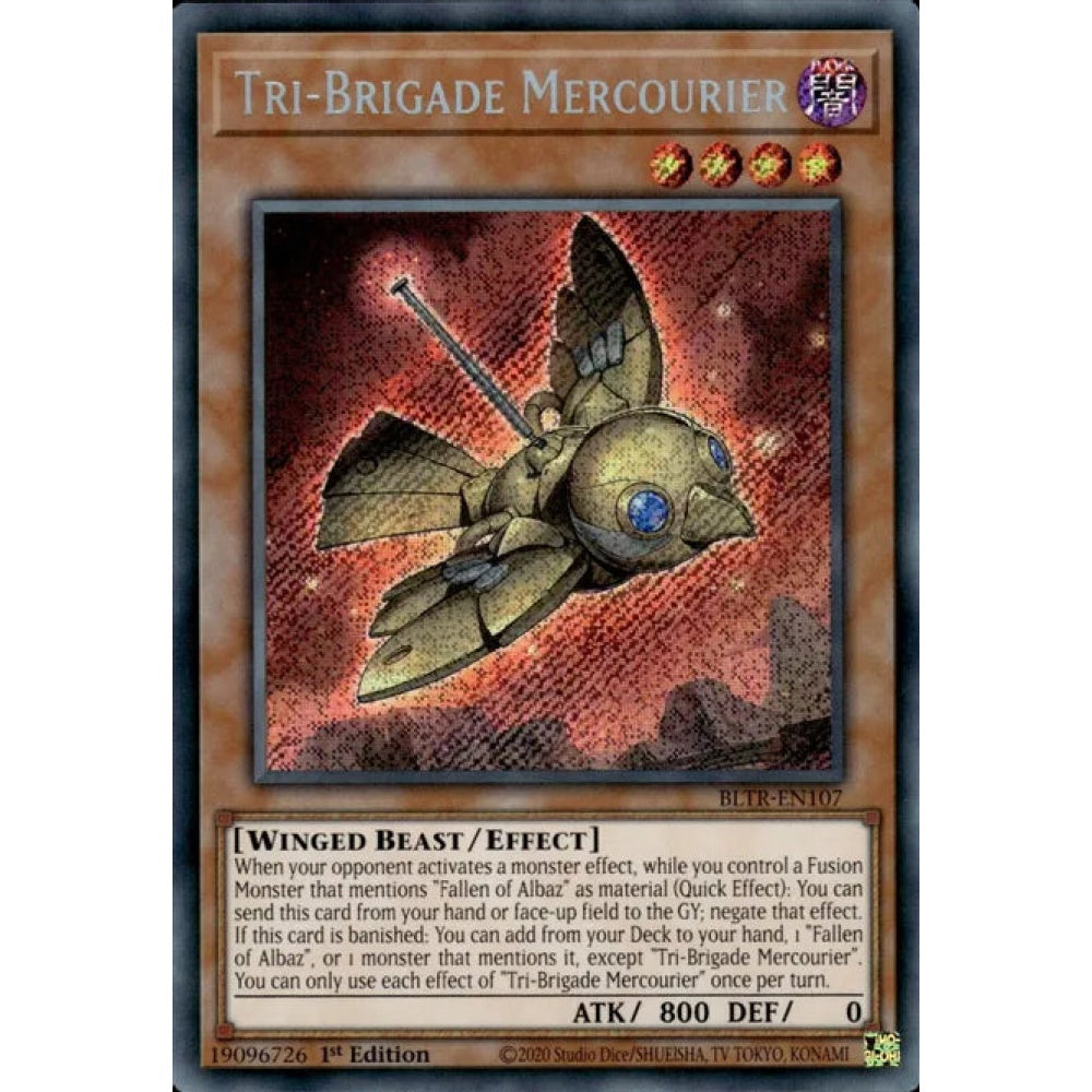 Tri-Brigade Mercourier, BLTR-EN107, Secret Rare, Yu-Gi-Oh!, Battles of Legend: Terminal Revenge
