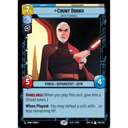 Count Dooku, 38, R, Star Wars Unlimited, Sparks Of Rebellion