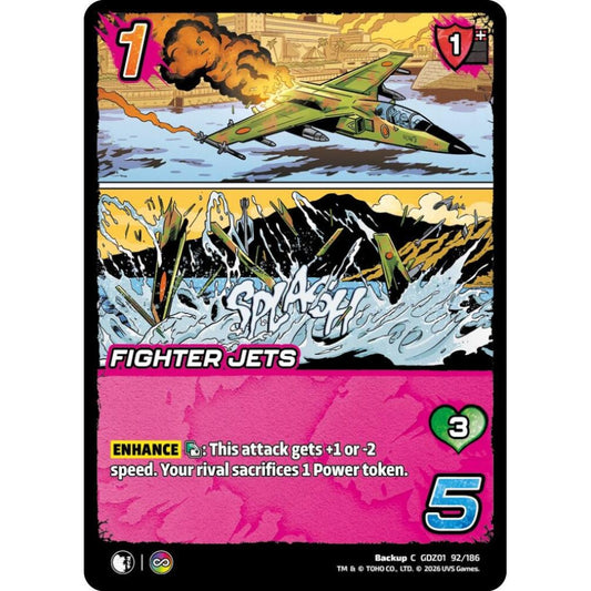 Fighter Jets GDZ01 92/186 GDZ01 Universus Godzilla: Reign of Kaiju Backup C