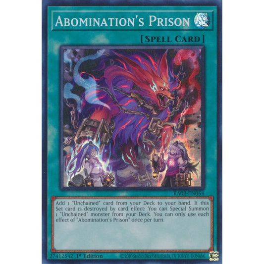 Abomination's Prison RA02-EN064 Super Super Rare Yu-Gi-Oh 25th Anniversary Rarity Collection II in Art