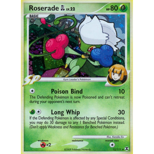 Roserade GL Rare Holo 12/111 Pokemon Card Game Rising Rivals