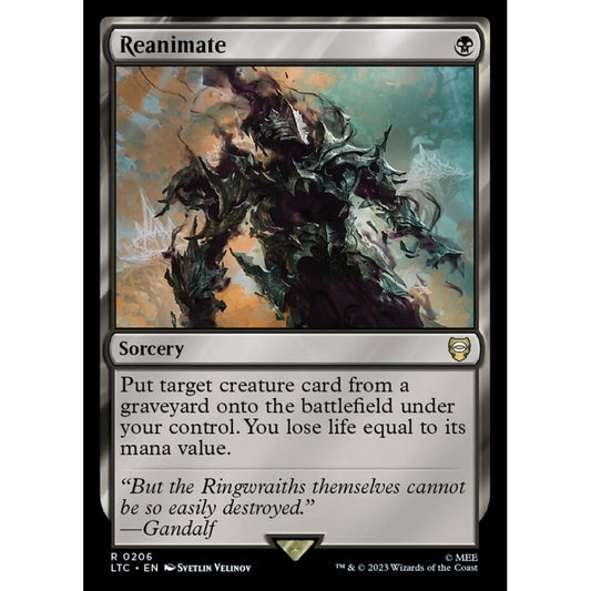 Reanimate, rare, 206, Magic the Gathering, Tales of Middle-earth Commander