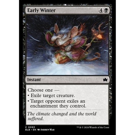 Early Winter, 93, common, Magic: The Gathering, Bloomburrow