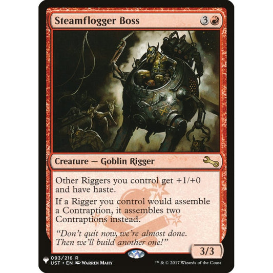 Steamflogger Boss rare UST-93 Magic the Gathering The List
