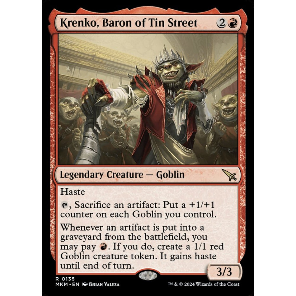 Krenko, Baron of Tin Street rare 135 Magic the Gathering Murders at Karlov Manor