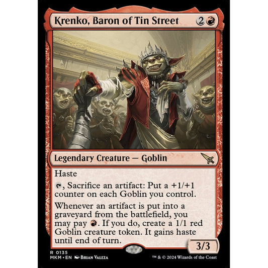 Krenko, Baron of Tin Street rare 135 Magic the Gathering Murders at Karlov Manor