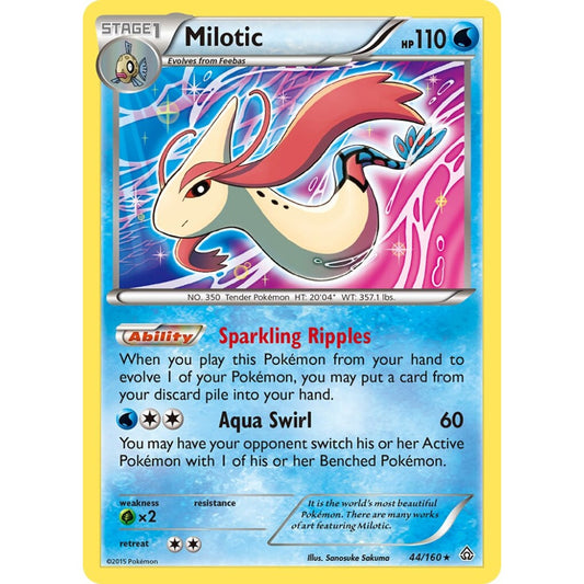 Milotic Rare Holo 44/160 Pokemon Card Game Primal Clash