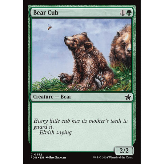 Bear Cub, 552, common, Magic: The Gathering, Foundations