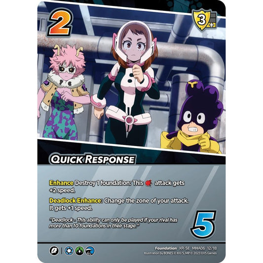 Quick Response, 12/18, MHA06, Universus, MHA06 Jet Burn, nan