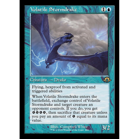 Volatile Stormdrake, 404, rare, Magic: The Gathering, Modern Horizons 3