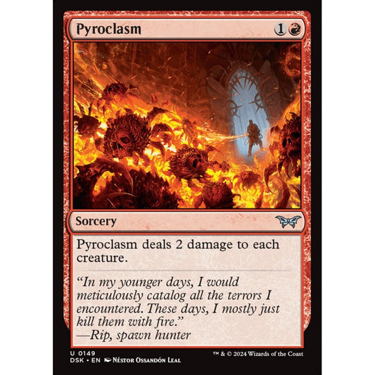 Pyroclasm, 149, uncommon, Magic: The Gathering, Duskmourn: House of Horror