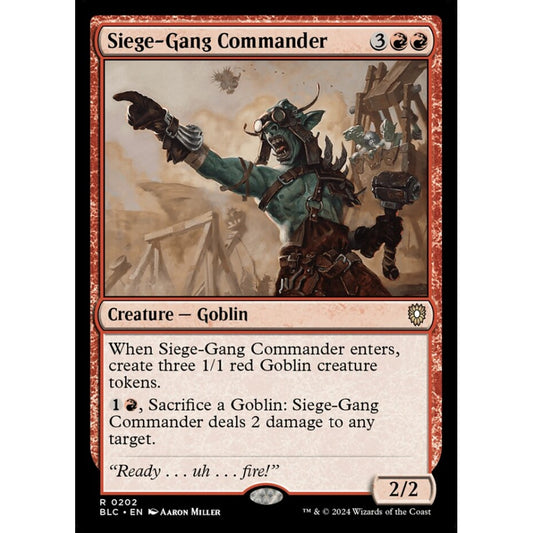 Siege-Gang Commander, 202, rare, Magic: The Gathering, Bloomburrow