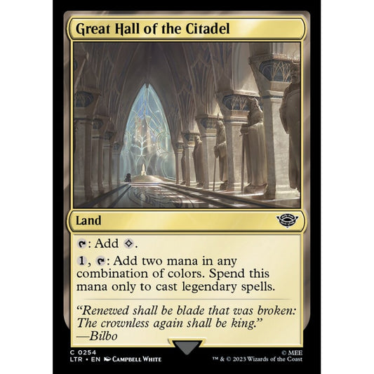 Great Hall of the Citadel, common, 254, Magic the Gathering, The Lord of the Rings: Tales of Middle-earth
