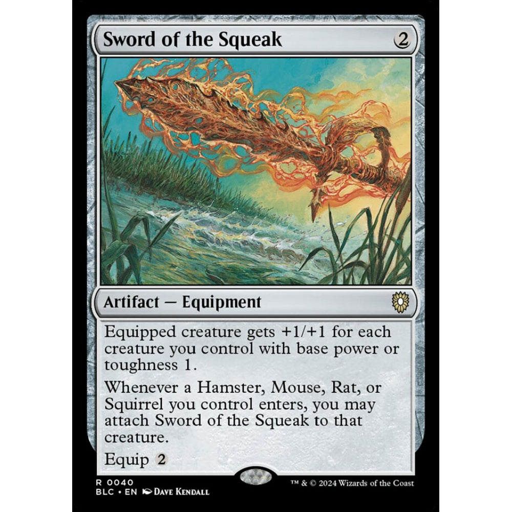 Sword of the Squeak, 40, rare, Magic: The Gathering, Bloomburrow