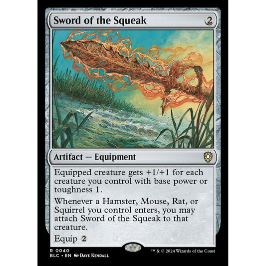 Sword of the Squeak, 40, rare, Magic: The Gathering, Bloomburrow