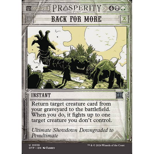 Back for More, 36, uncommon, Magic: The Gathering, Outlaws of Thunder Junction