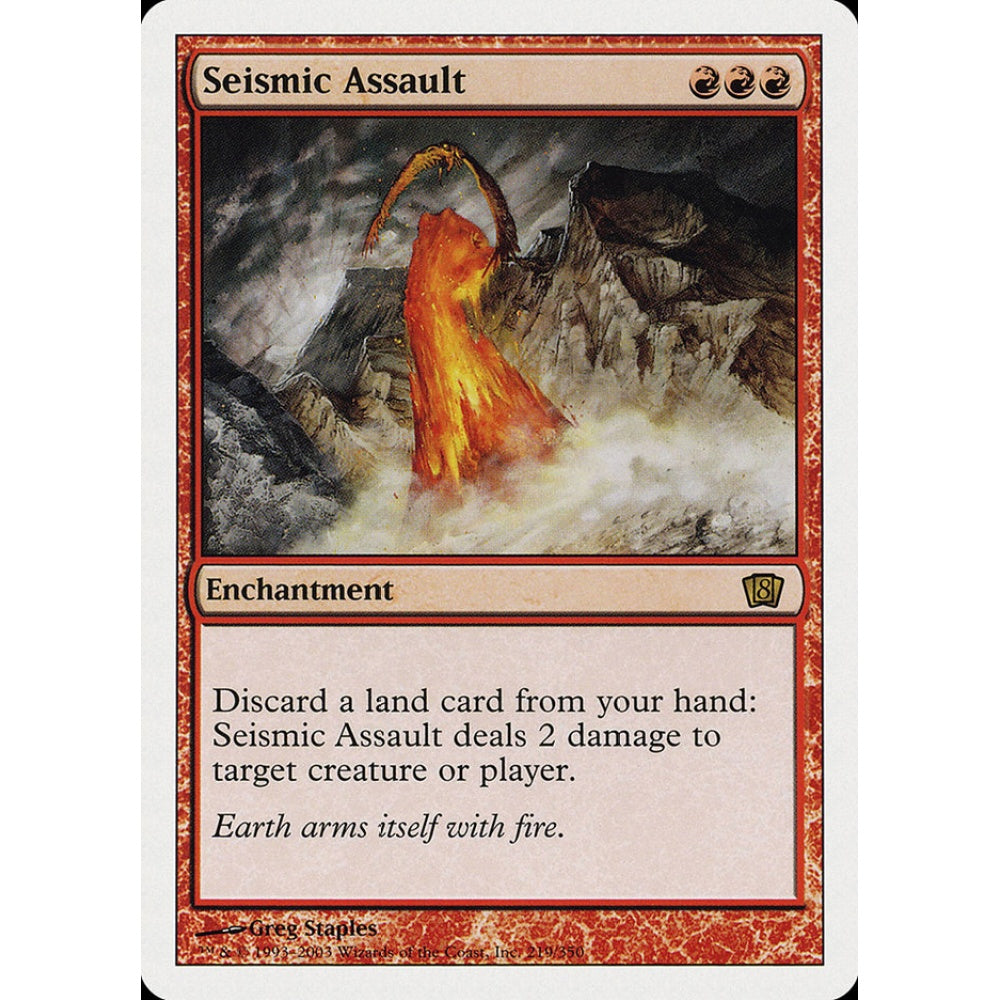 Seismic Assault rare 219 Magic the Gathering Eighth Edition