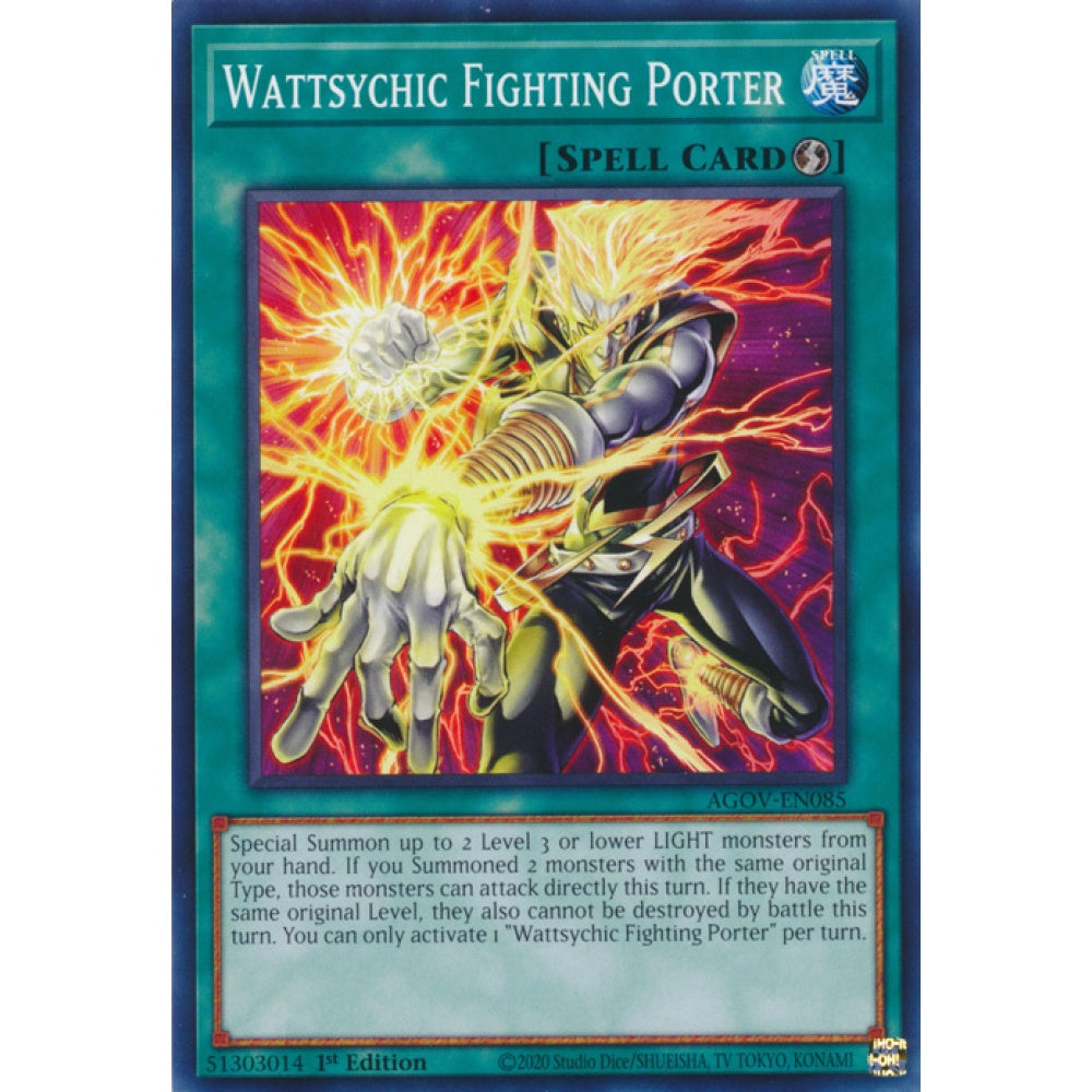 Wattsychic Fighting Porter AGOV-EN085 Common Common Yu-Gi-Oh Age of Overlord in Art