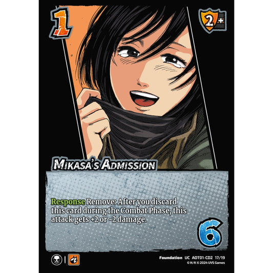 Mikasa's Admission, 17/19, UC, UniVersus, Attack on Titan: Battle for Humanity