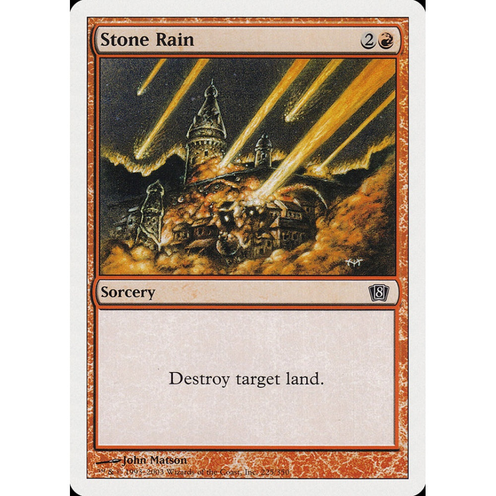 Stone Rain common 225 Magic the Gathering Eighth Edition