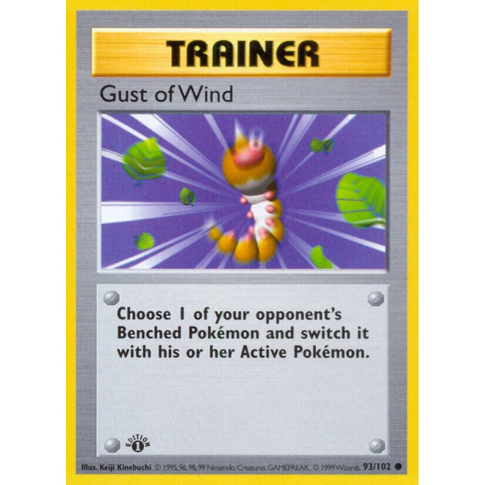 Gust of Wind Common 93/102 Pokemon Card Game Base Set