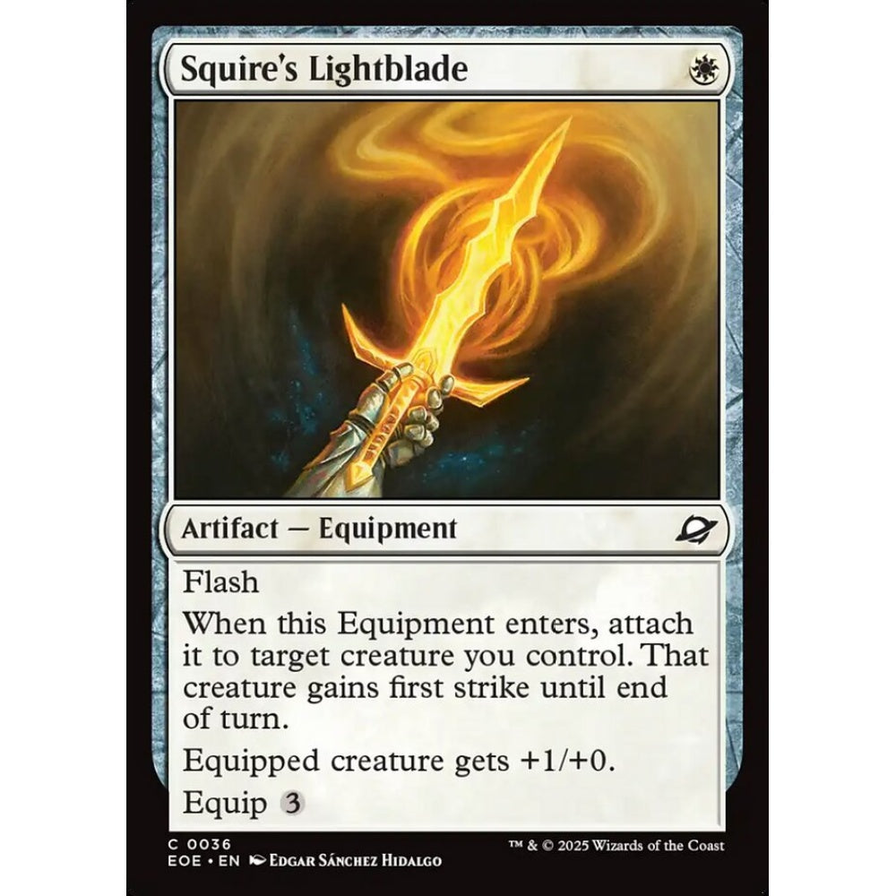Squire's Lightblade common 36 Magic the Gathering Edge of Eternities