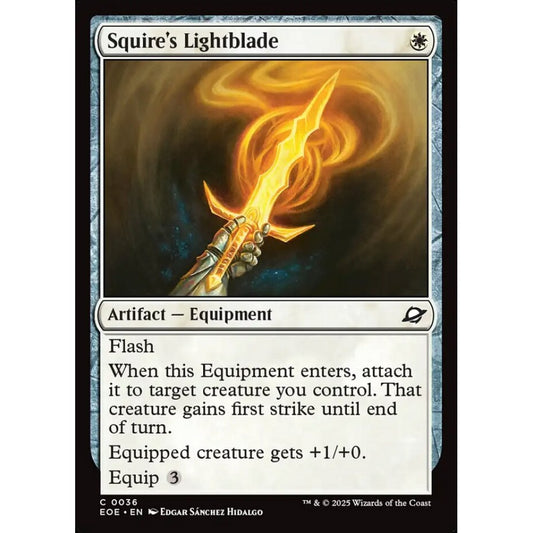Squire's Lightblade common 36 Magic the Gathering Edge of Eternities