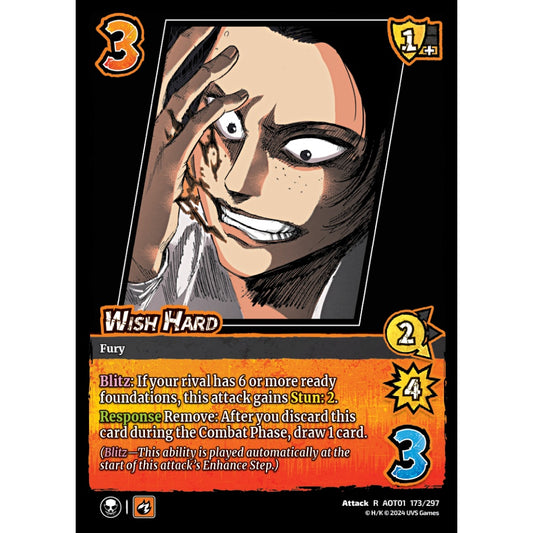 Wish Hard, 173/297, R, UniVersus, Attack on Titan: Battle for Humanity
