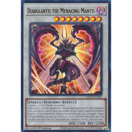 Diabolantis the Menacing Mantis MP24-EN180 Ultra Ultra Rare Yu-Gi-Oh 25th Anniversary Tin: Dueling Mirrors in Art