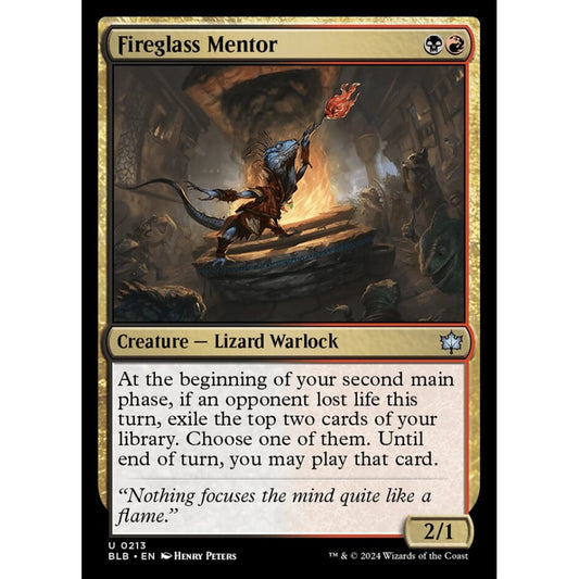 Fireglass Mentor, 213, uncommon, Magic: The Gathering, Bloomburrow