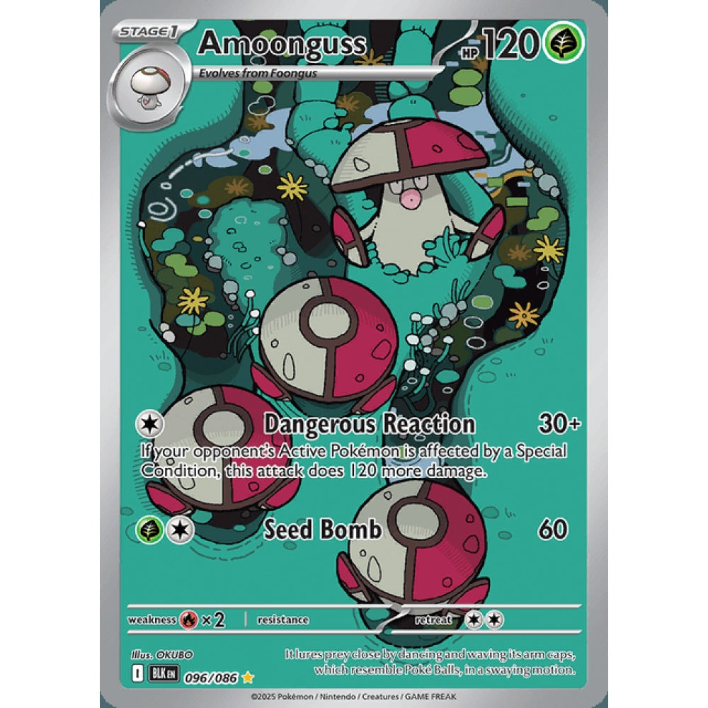 Amoonguss Illustration Rare 96/086 Pokemon Card Game Black Bolt