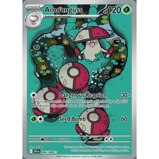 Amoonguss Illustration Rare 96/086 Pokemon Card Game Black Bolt