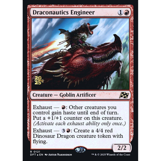 Draconautics Engineer rare 121s Magic the Gathering Aetherdrift Promos