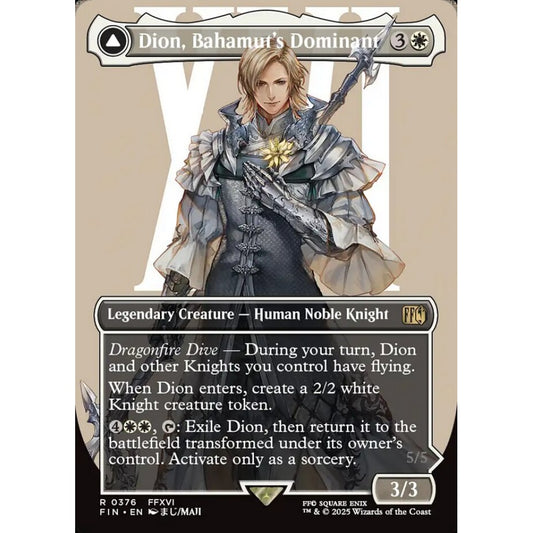 Dion, Bahamut's Dominant // Bahamut, Warden of Light rare 376 Magic the Gathering Final Fantasy