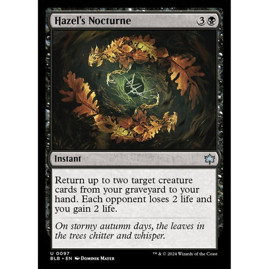 Hazel's Nocturne, 97, uncommon, Magic: The Gathering, Bloomburrow