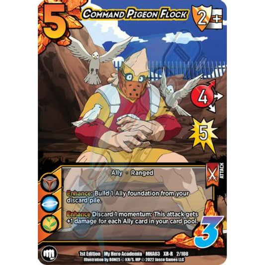 Command Pigeon Flock, 2/108, XR-R, UniVersus, MHA03 Heroes Clash