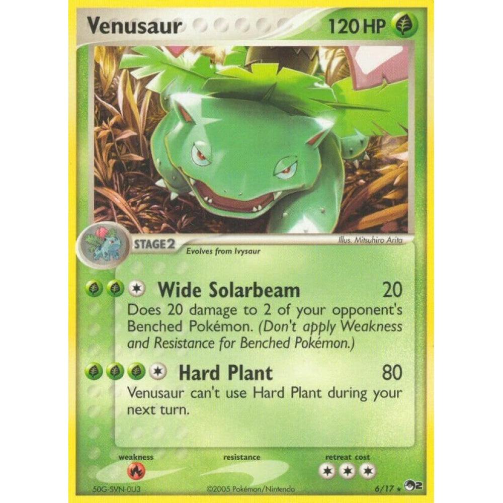 Venusaur Rare 6/17 Pokemon Card Game POP Series 2
