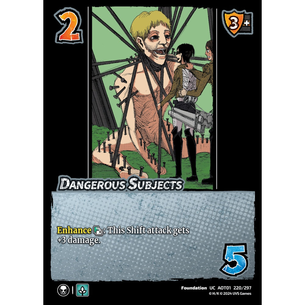 Dangerous Subjects, 220/297, UC, UniVersus, Attack on Titan: Battle for Humanity