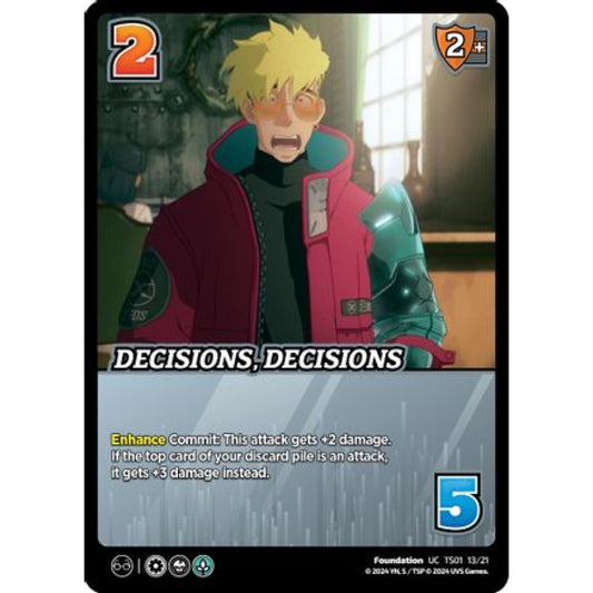 Decisions, Decisions, 13/21, UC, UniVersus, Cowboy Bebop & Trigun Stampede