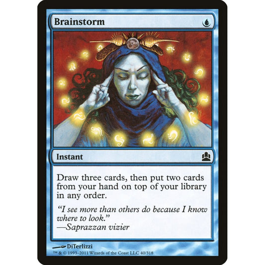 Brainstorm common 40 Magic the Gathering Commander 2011