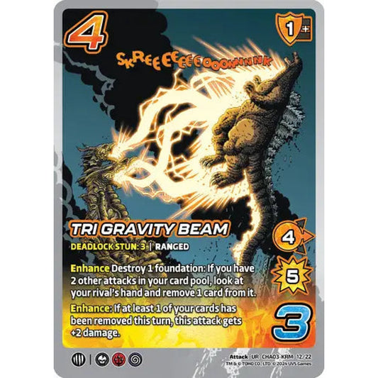 Tri Gravity Beam, 12/22, UR, UniVersus, Challengers Godzilla & Mothra, King Ghidorah & Rodan