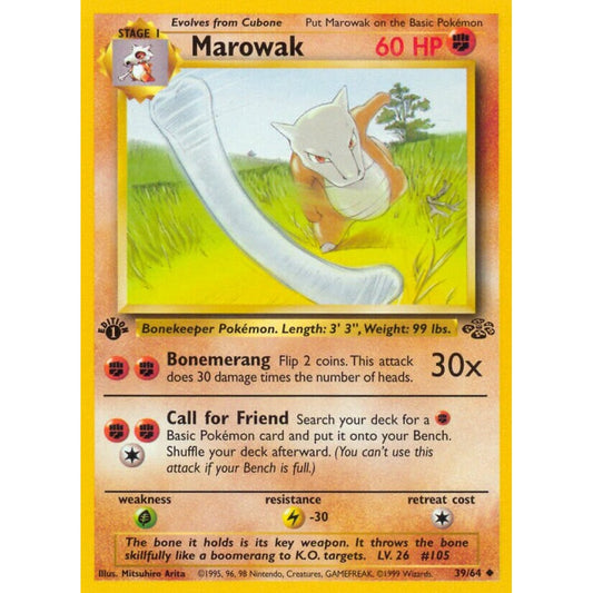Marowak Uncommon 39/64 Pokemon Card Game Jungle